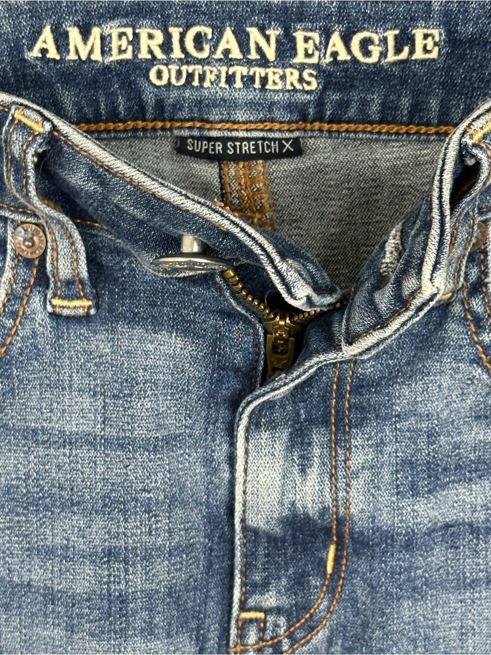 American Eagle Outfitters Super Stretch Womans Size 2 Skirt 5 Pockets Distressed - Picture 3 of 6